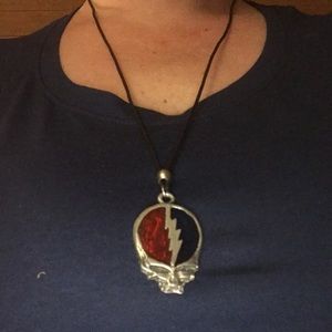 New, Grateful Dead skull necklace with adjustable chain